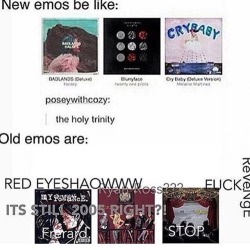 espikvlt:  scarrlettjohanson:  I’m the new emo   Aren’t most of us both……?Everyone that was emo in 2005 that I know also fits into the “new emo” category, including me.