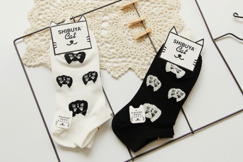 momoiro-megane:✧ Cute Cat Cotton Shibuya Socks ✧    |    Discount code: Joanna15  { 15% OFF } ↪ Use 