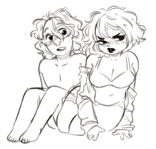 feminist-deer: Young Valeria wearing always a black lipstick and Marco being obnoxious as always