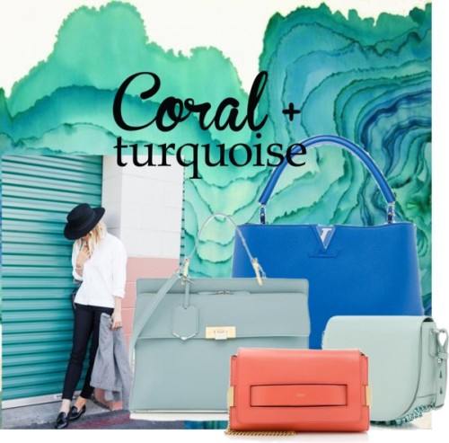 Coral And Turquoise By Bagborroworsteal Featuring A Leather Purse Liked On Polyvore