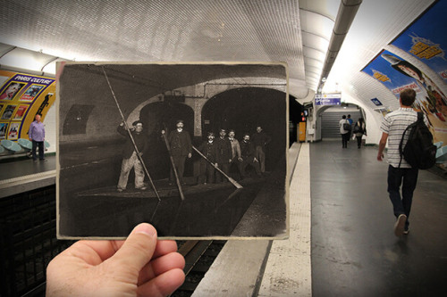 thecreativejungle: El fotógrafo estadounidense Julien Knez utiliza antiguas fotografías de París par