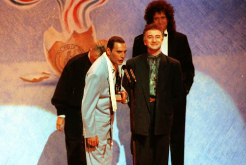 fuckyeahmercury:  Queen at the BRIT Awards where they received an award for ‘Outstanding