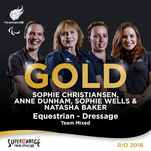 Another equestrian gold in the mixed team dressage for ParalympicsGB