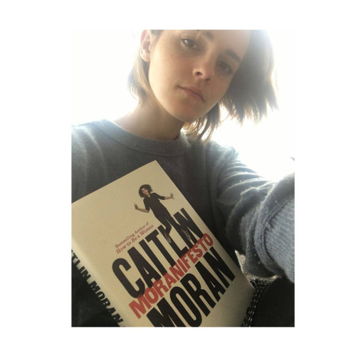 Emma Watson, (Instagram, April 08, 2016)—Moranifesto, Caitlin Moran (2016) #emma watson#moranifesto#Caitlin Moran#books#celebrities #books read by celebrities #instagram