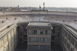 sixpenceee:  The Fiat factory in Turin has a race track on the roof