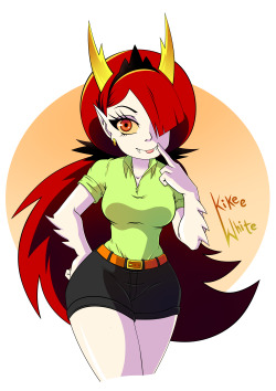 kikeewhite:Hola aqui les comparto mi Fanart de Hekapoo de Star vs the force of evil xD amo a este personaje &lt;3 &lt;3 &lt;3 &lt;3 &lt;3