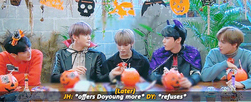 johnil:doyoung really doesn’t like chocolate ;;