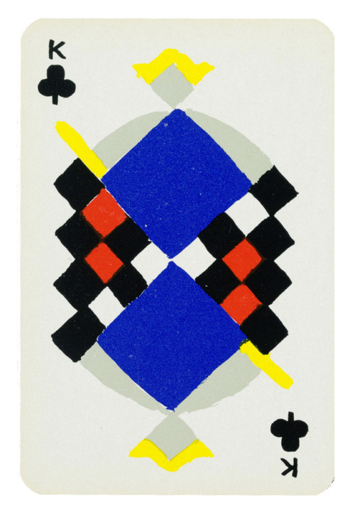 Sonia Delaunay, Simultané playing cards, 1964. Via Cooper HewittThis deck was originally designed in