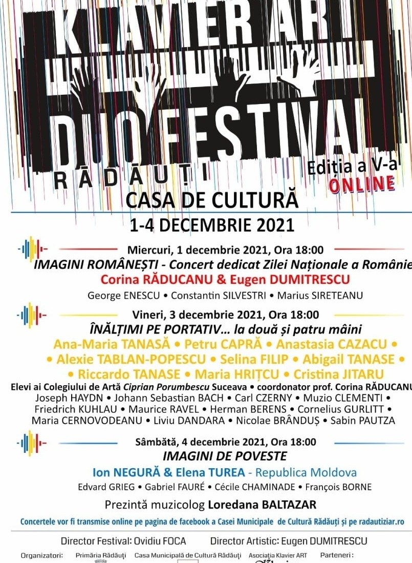 Rădăuţi | Klavier Art Duo Festival, ediţia a V-a, online