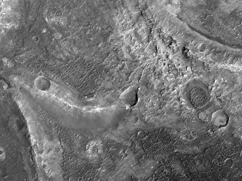beautifulmars: Landforms in a Crater North of Allegheny Vallis