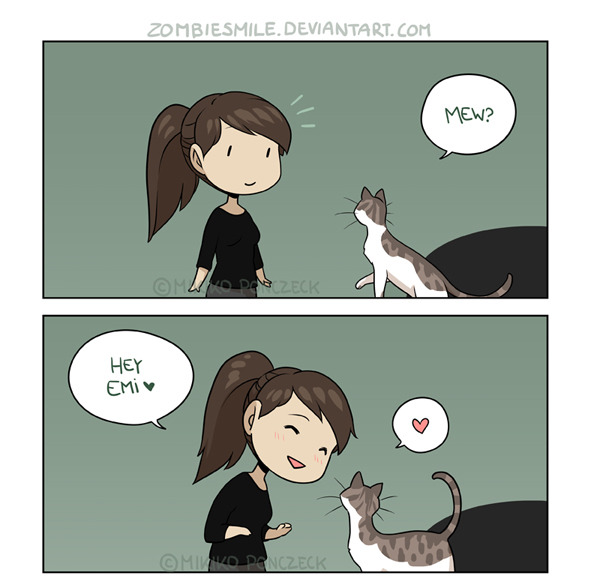 mikikoponczeck:  Static Shock. Emi is always so confused when this happens. :’T