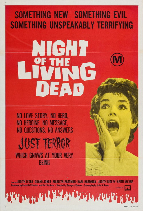 humanoidhistory:  Australian poster for George Romero’s Night of the Living Dead (1968)  GRINDHOUSE® CLASSIC
