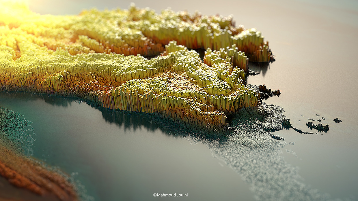 irakalan:  3D ABSTRACT PAINTING  by Mahmoud Jouini