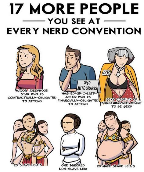 lordwanjavi:  Owen Parsons / Julia Lepetit and Andrew Bridgman (Dorkly) Fifteen People You’ll See At Every Nerd Convention 17 More People You See At Every Nerd Convention More People You See At Every Nerd Convention Even More People You See at Every