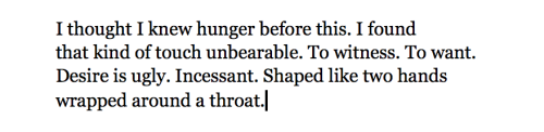 insteadofdisappearing:from “a hunger like no other” || sk osborn