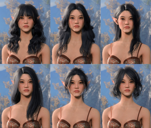 kittentails-blogs:Some hairstyles from BDO ported to BG3! All credit to Pearl Abyss for making them,