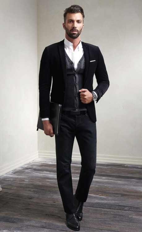 menstyleworld: completewealth:  File under: Suits, Cardigans, Layers, Derby, Watches ||BLOG//FACEBOO