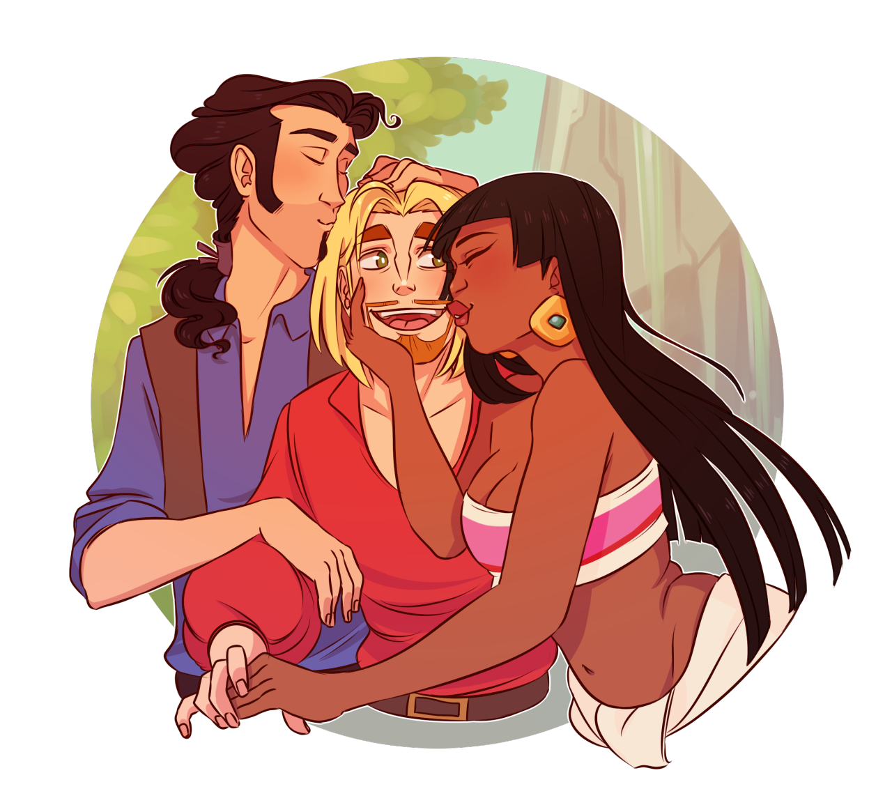 wallpapers Polyamorous Throuple Drawing Base tumgir