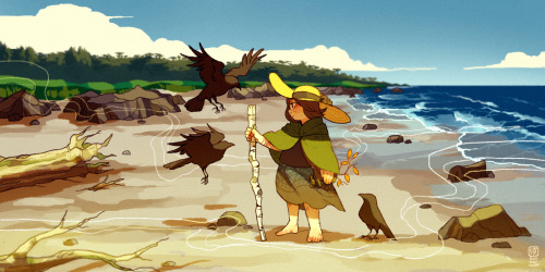 koukouvayia: slides in fashionably late for witchsona week w/ my coastal forest witch and crow famil