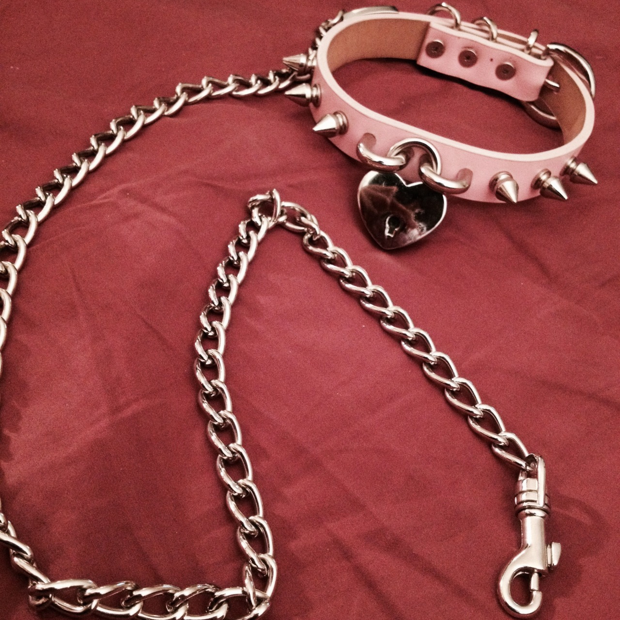 oujis-kitten:  My new choker looks extra cute with my martingale ♡ I really want