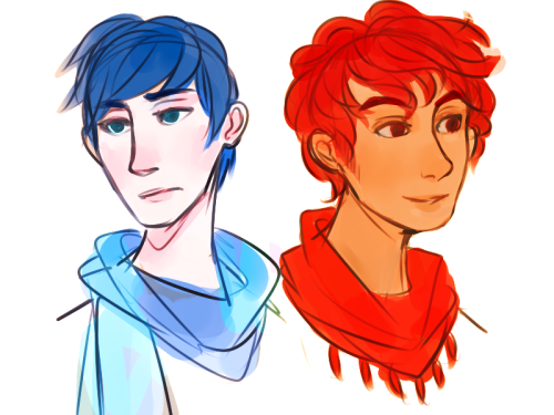 leandraamell:  my headcanon looks for kaito + akaito w some indication of their personalities 