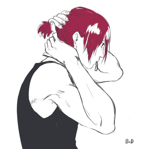 butleronduty:  Rin’s ponytail. Bow. 