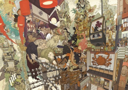 mysticjc:  Amazing artwork made by 森林栄二