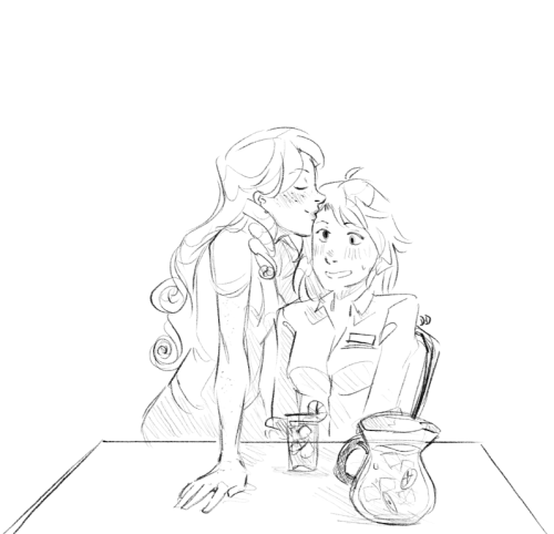 demdoodles:  Some more sketch commissions, this time of Carrot Top and Derpy kissies c: Thanks to Dax for the support! Much appreciated