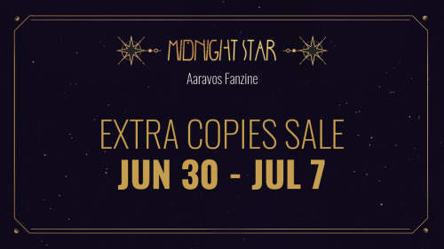 Sorry for the delay with post - the extra copies sale for tumblr has new dates: Jun 30th-Jul 7thhttp