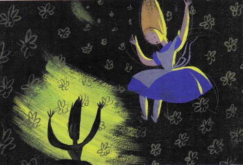 Alice in Wonderland concept art by Mary Blair