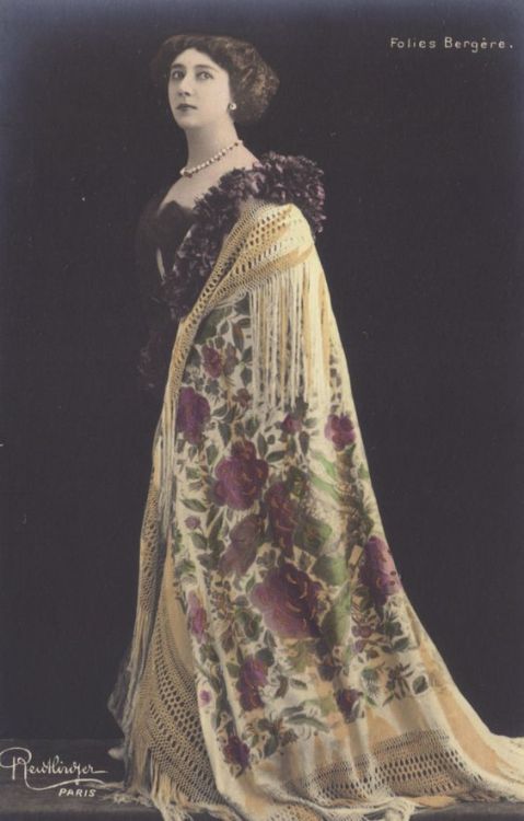 La Belle Otero and her Manila Shawl circa 1900 by Reutlinger.