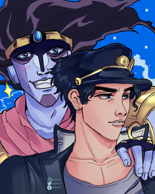  Jotaro and Star PlatinumThis was for the prompt27 of the JoJoJune challenge :Favourite crusader ,