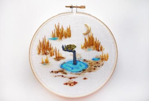 Bog Witch & Toad Embroidery //GhostBarn