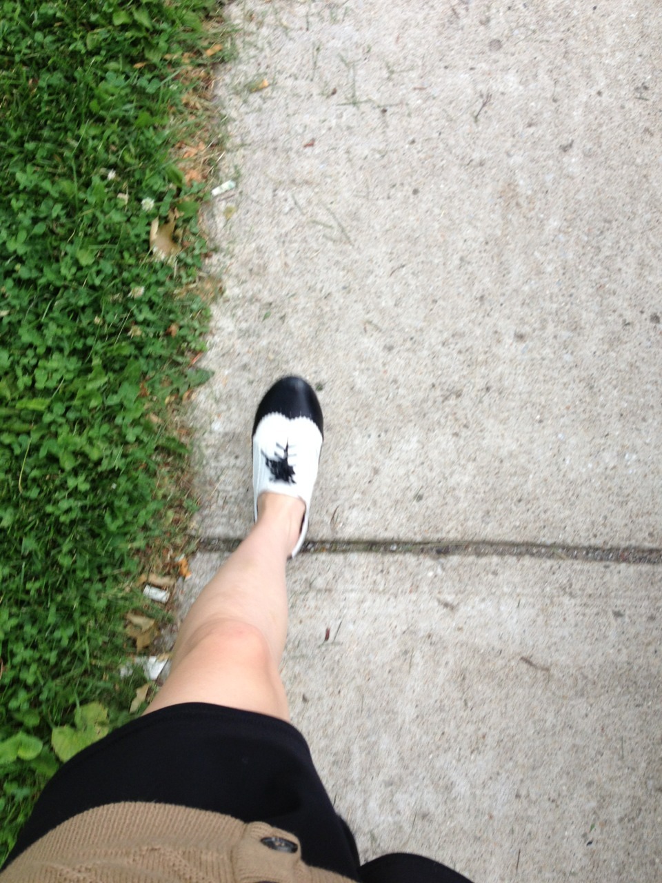 pink knees and cigarette litter