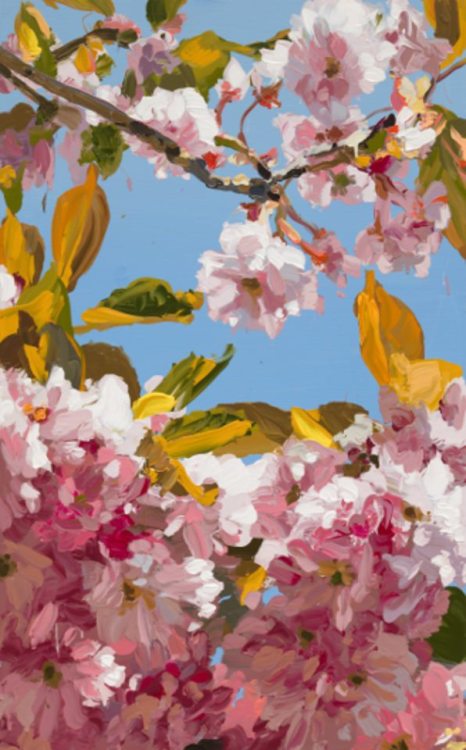 huariqueje:  Blossoms 2   -   Jan de Vliegher , 2017 Belgian,b.1964- Acrylic on canvas, 169 x 101cm 