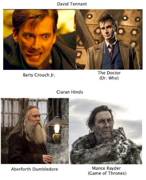 raindropstumble:  peanutsareforpussies:  scoffsyrup-deactivated20150608: Harry Potter cast members staring in other movie/tv roles  seriouslyfor John Cleese you put down the pink panther 2why    French Taunter (Monty Python and the Holy Grail) 