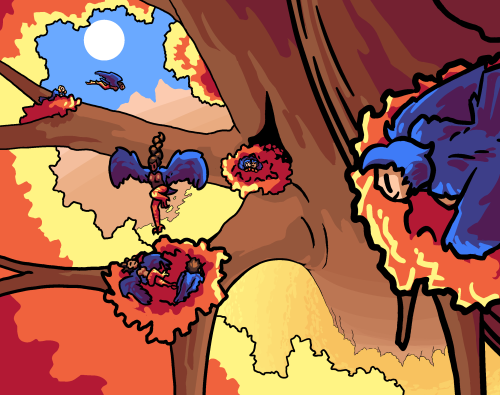 Copper Harpies Of The Fairy Tree, Redraw Of An Old Drawing From 2020, And Renewed Character Refs Just