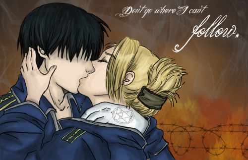 elizabethmustang:  Royai Kiss by ~Mad-Hatters-Hare 