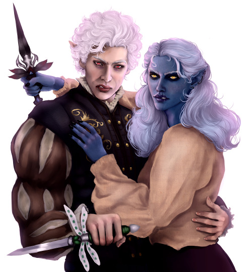 vivie-draws:r o g u eb e a s t s‘An 80 year old drow and a 200 year old vampire walk into a bar… The