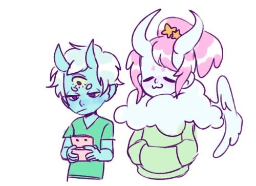 kingkimochi:yuni enveloping other people in her cloud scarf thing is now a thing
