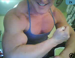 musclesandimplants:  lv4femalemuscle:The incredible biceps of Michelle RussellGood