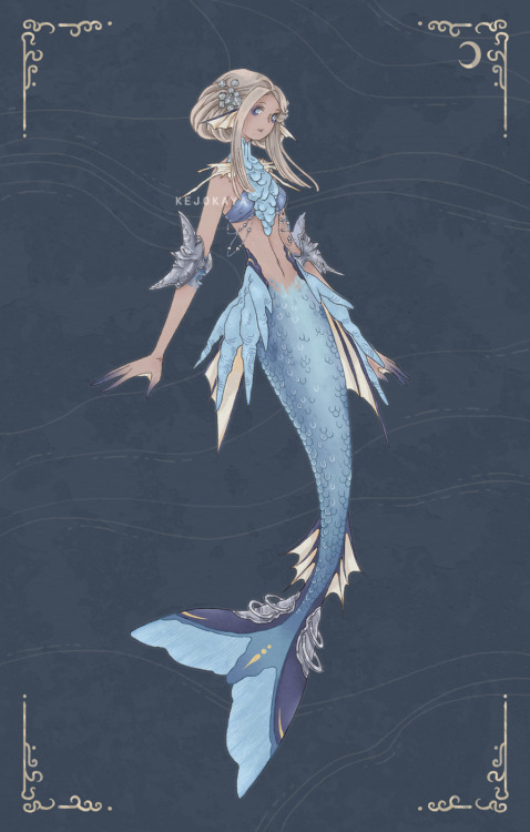 Silver Moon Mermaid - adoptableThis girl is now available as an adoptable.   You can find more info 