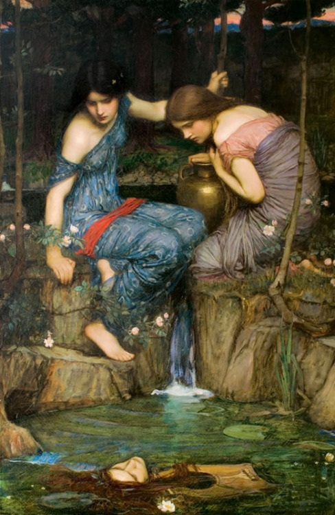 Nymphs Finding the Head of Orpheus (1900), by J.W. WaterhouseOrpheus played the lyre (small harp) wi