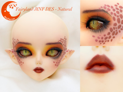 This one was a fun faceup on a Fairyland MNF DES in natural skin. Want to see more of my work or com