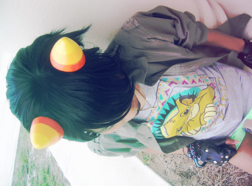 did a quick casual Nepeta cosplay today (=｀ω´=) and 10 minutes after i took these a rainstorm started haha