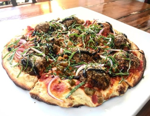 New Neatball Pizza Special. House made Meatballs made with mullet, mushrooms, eggplant and more have