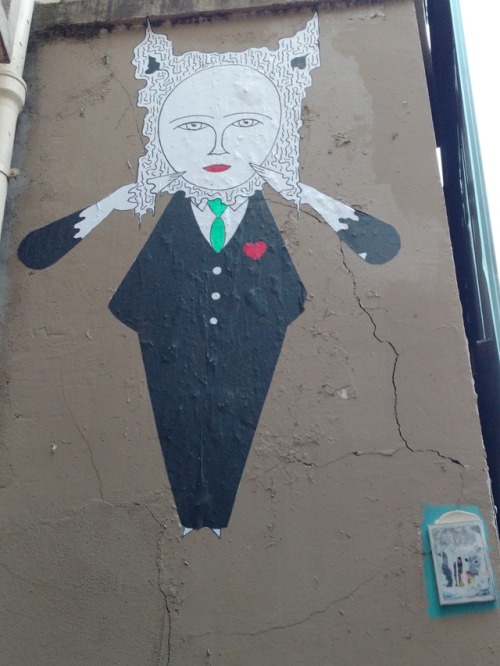 Paste up by Fred le Chevalier in Paris 13th district. Collage de Fred le Chevalier dans le 13ème arr