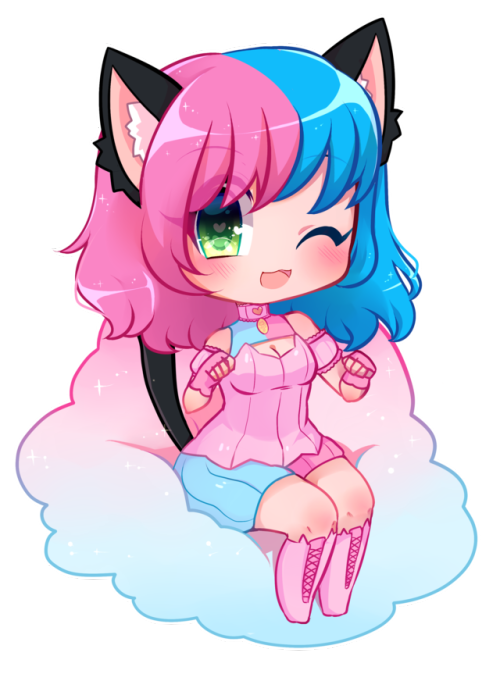 rockuart: aa forgot to post both of these here/// The Candyfloss Mew! Also known as @kistalker