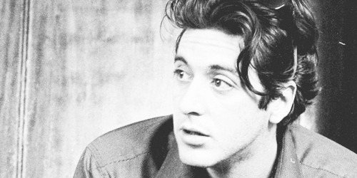petiteclover:   My first language was shy. It’s only by having been thrust into the limelight that I have learned to cope with my shyness.- Al Pacino  