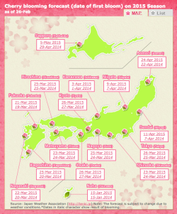 japanloverme:Cherry Blossom Forecast 2015
